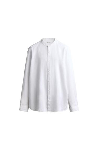 CHEMISE COUPE DÉCONTRACTÉE LIN - COTON - Blanc de Zara