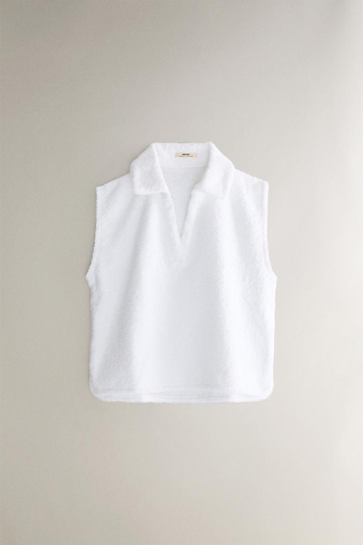 POLO RIZO EXTRA SUAVE Blanco ZARA Estados Unidos de América