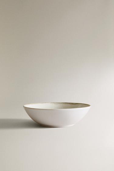STONEWARE BOWL - Ecru by Zara - Image 0