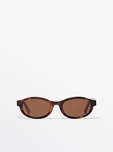Gafas de sol pequeñas redondas - Marrón de Zara - Imagen 0