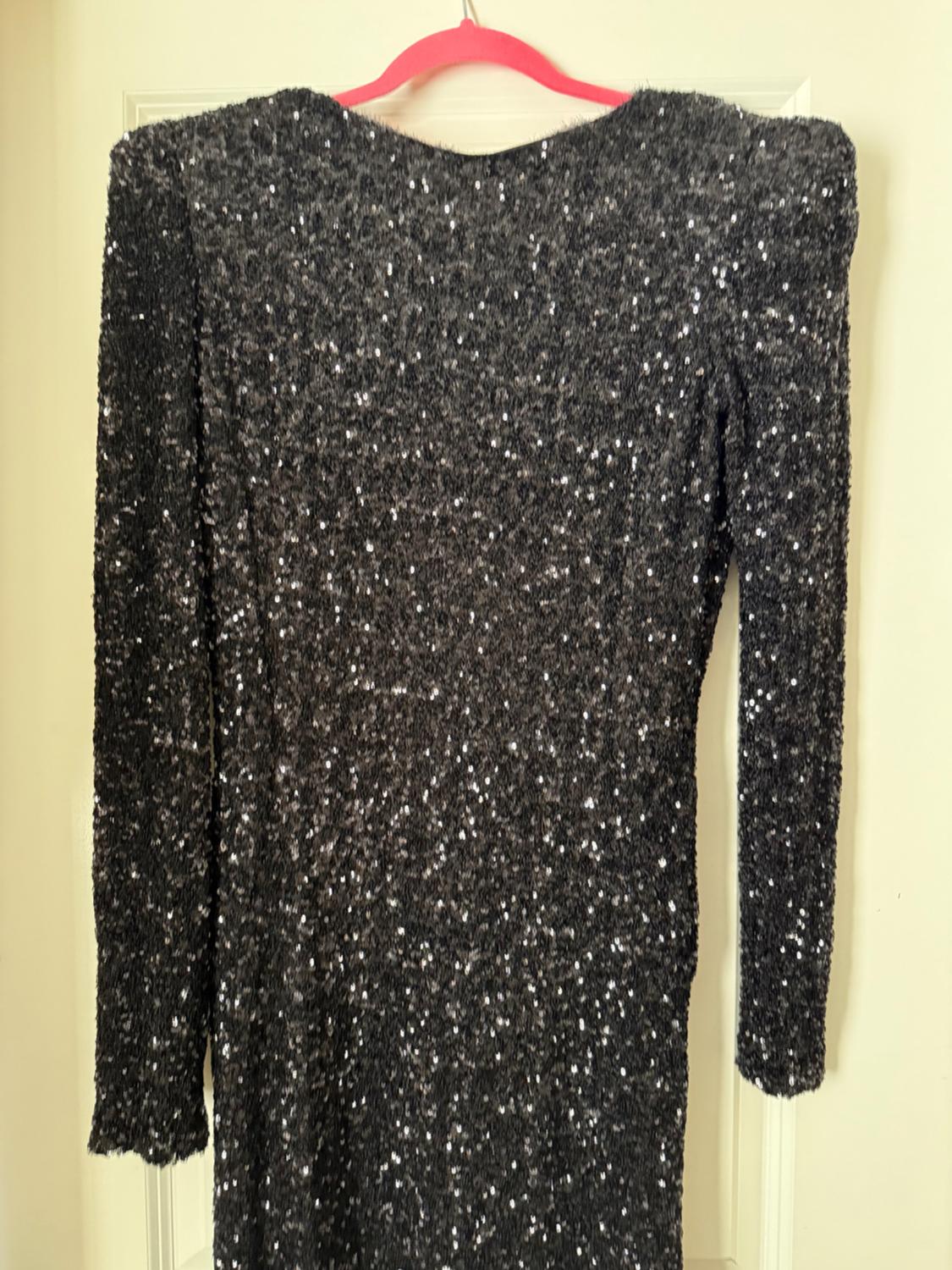SHOULDER PADS SEQUIN DRESS ZW COLLECTION - Image 3
