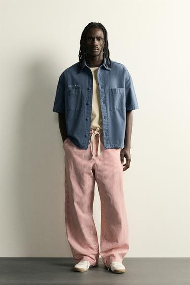 COMBINED RELAXED FIT SHIRT - Blue by Zara