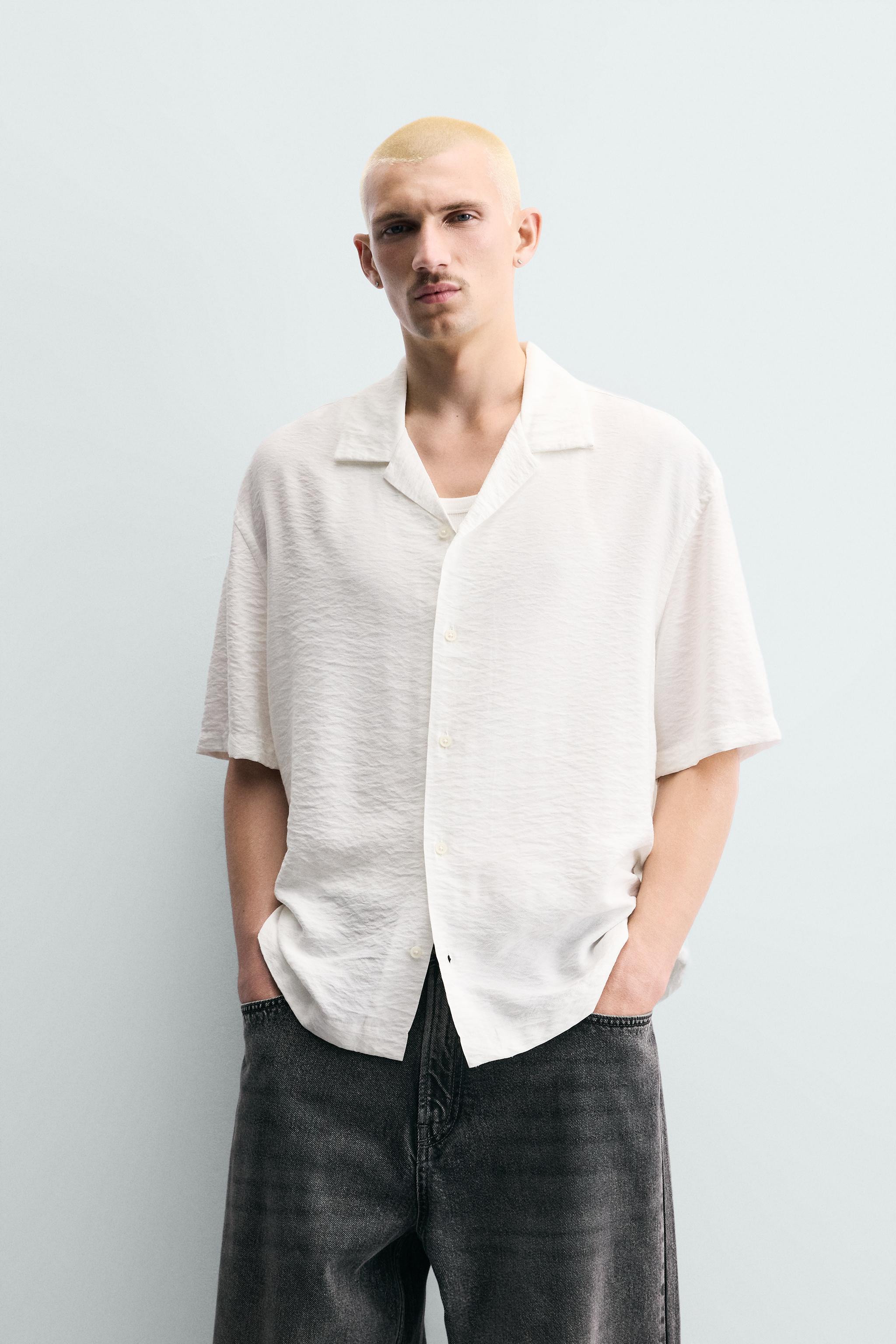 FLOWY REGULAR FIT SHIRT — White