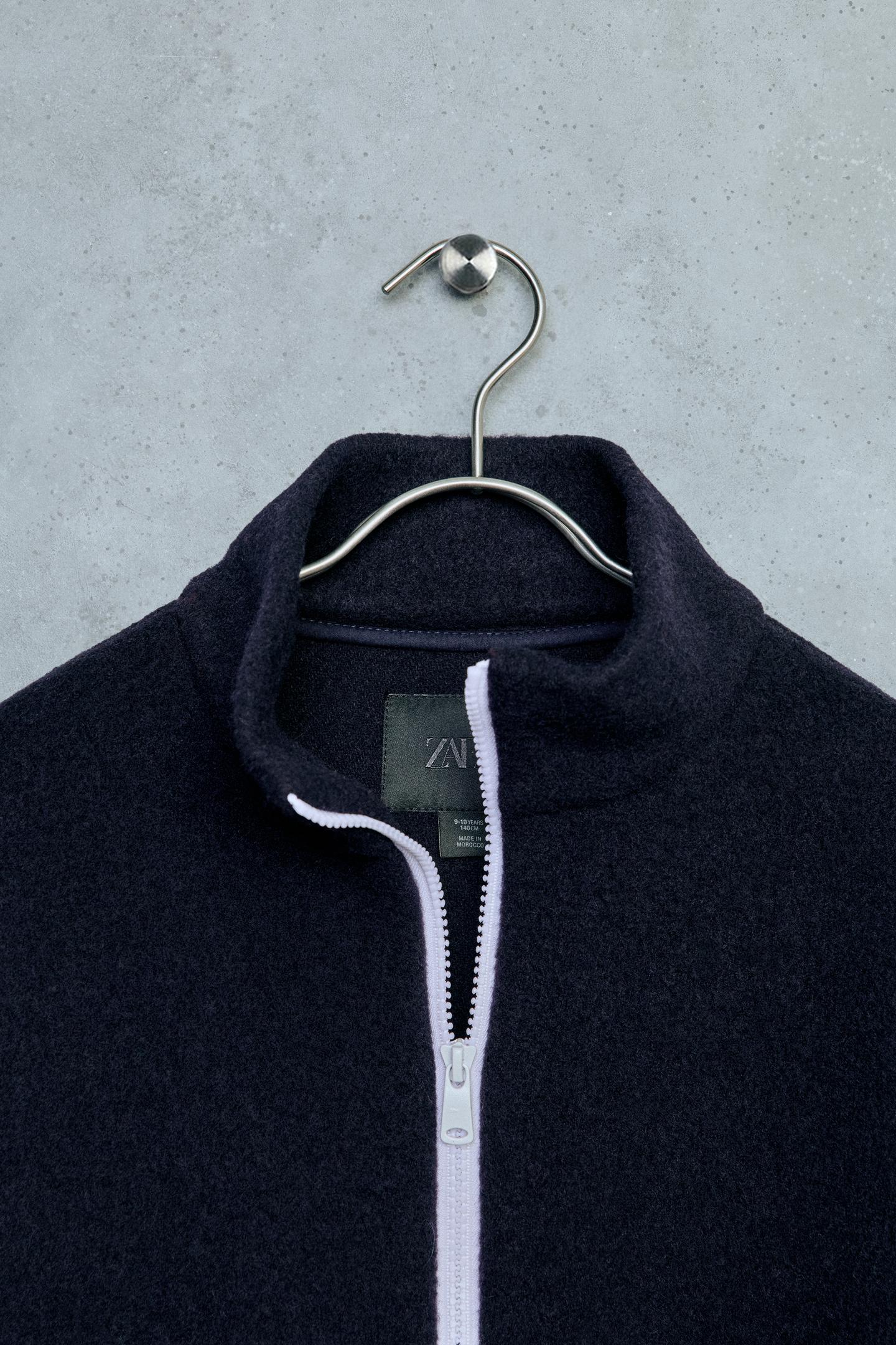 Детская толстовка Zara Storiesz - Wool Kangaroo, цвет: Тёмно-синий — фото 4