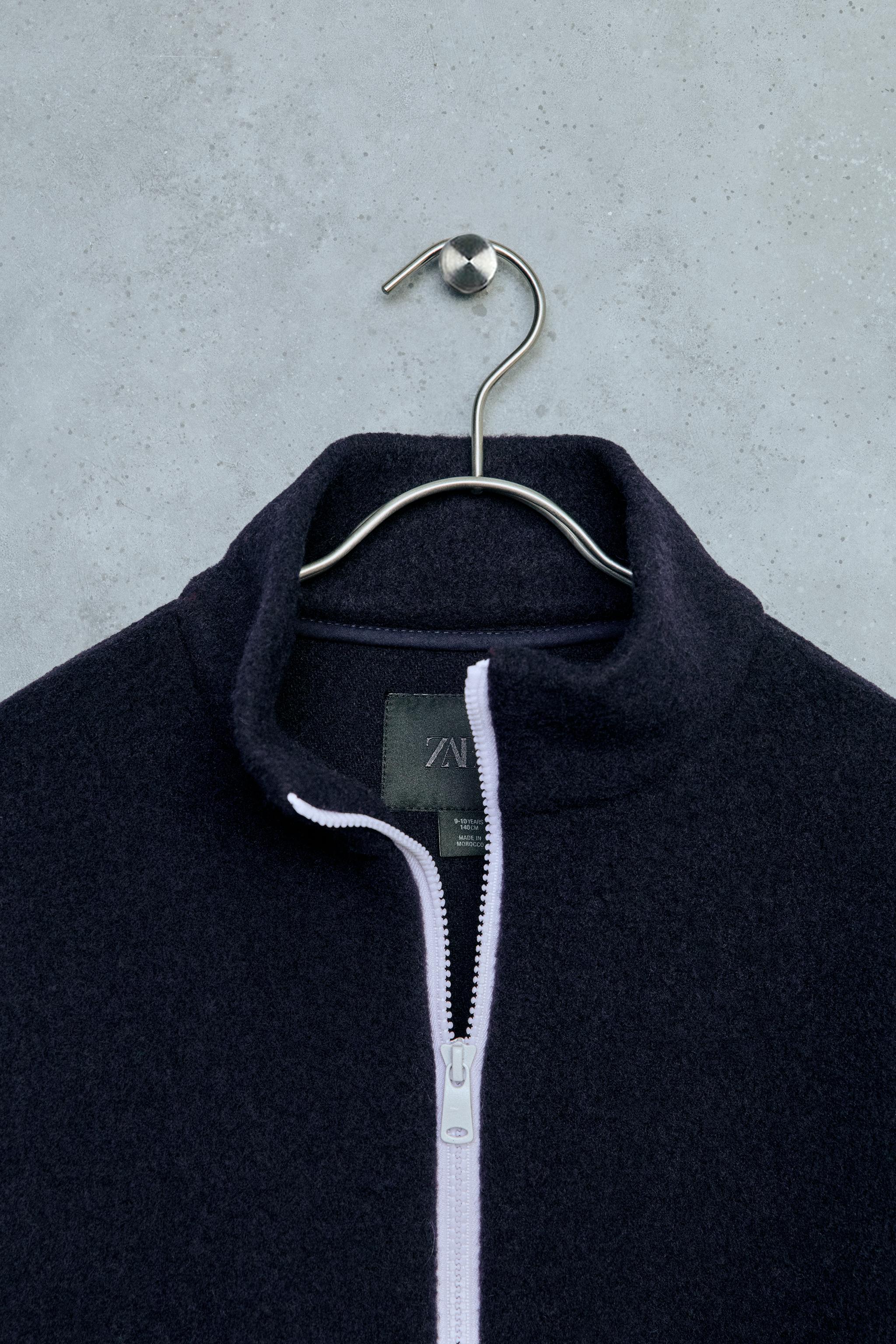 Детские сумки Zara STORIESZ - WOOL BLEND POUCH-POCKET SWEATSHIRT — фото 4