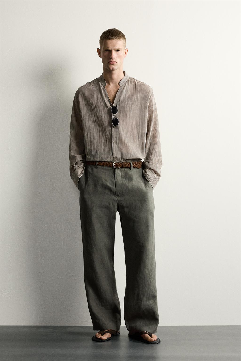 Zara Relaxed fit axıcı köynək