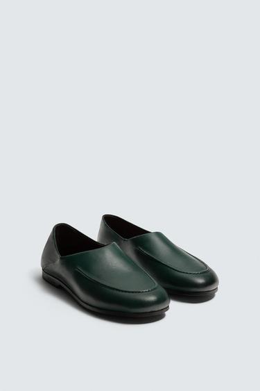 LEATHER LOAFERS SAMUEL DE SABOIA X ZARA - Green by Zara