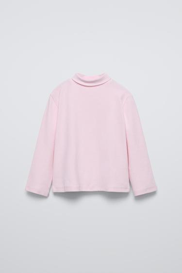 PLAIN TURTLENECK T-SHIRT - Light pink by Zara
