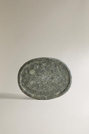GREENISH MARBLE TRAY - Green by Zara