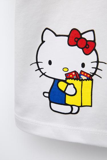 T-SHIRT À PIÈCES HELLO KITTY © - Blanc de Zara - Image 3