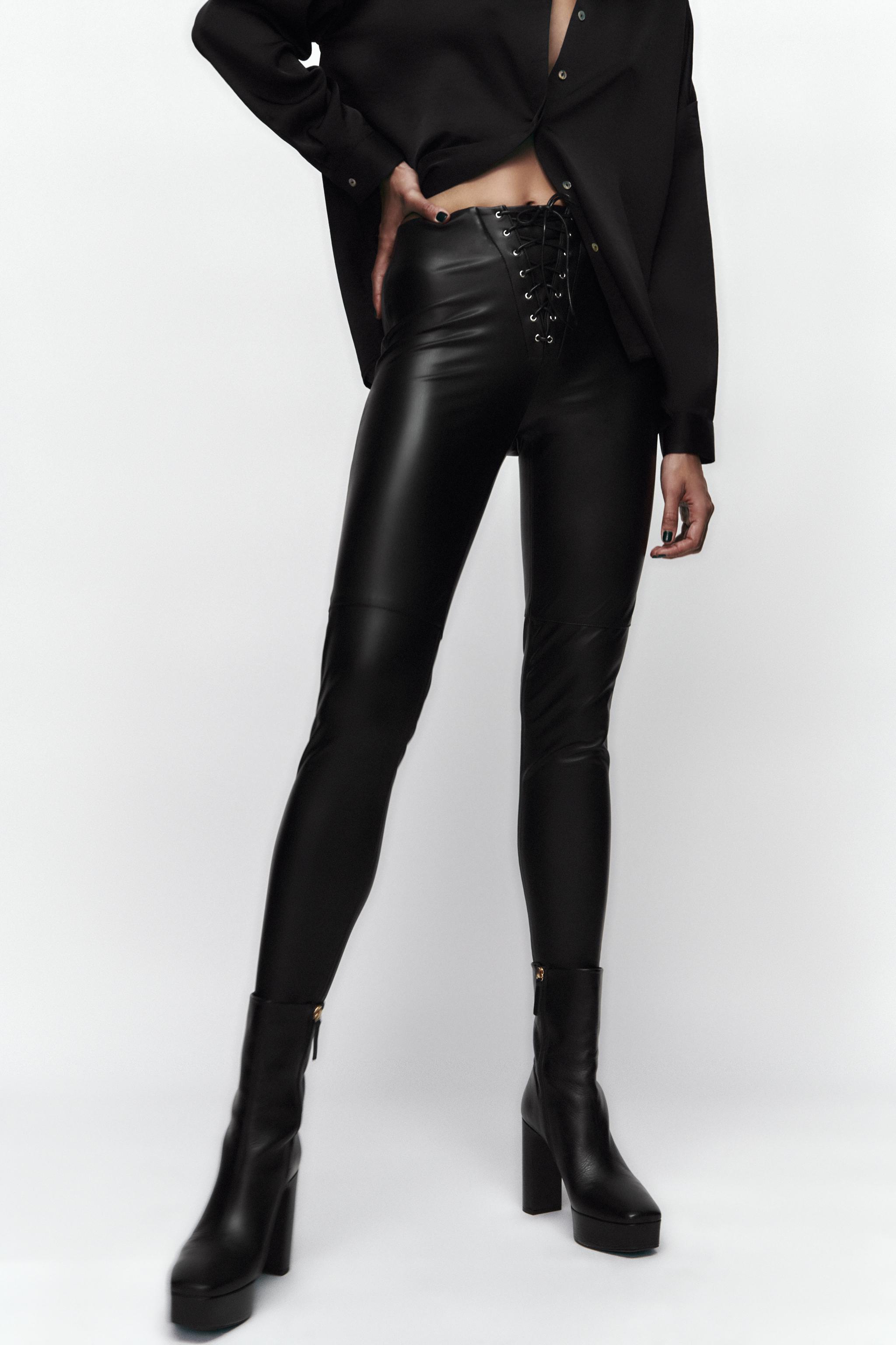 Zara, Pants & Jumpsuits, Zara Faux Leather Leggings