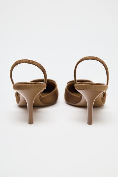 CHAUSSURES OUVERTES À L'ARRIÈRE PIÈCE - Marron de Zara - Image 5