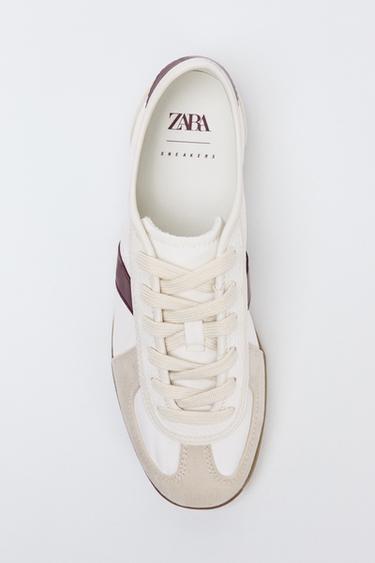 CONTRAST TRAINERS - Burgundy Red by Zara