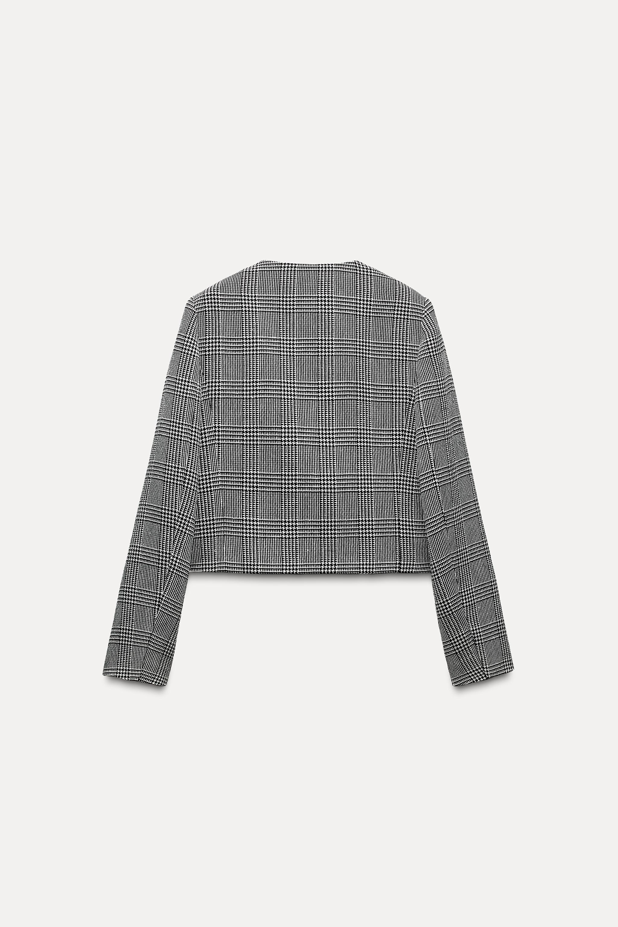 Manteau pied orders de poule femme zara