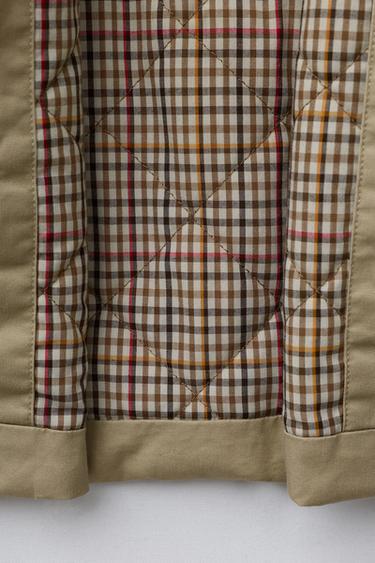 TRENCH COL VELOURS CÔTELÉ - Beige de Zara - Image 7