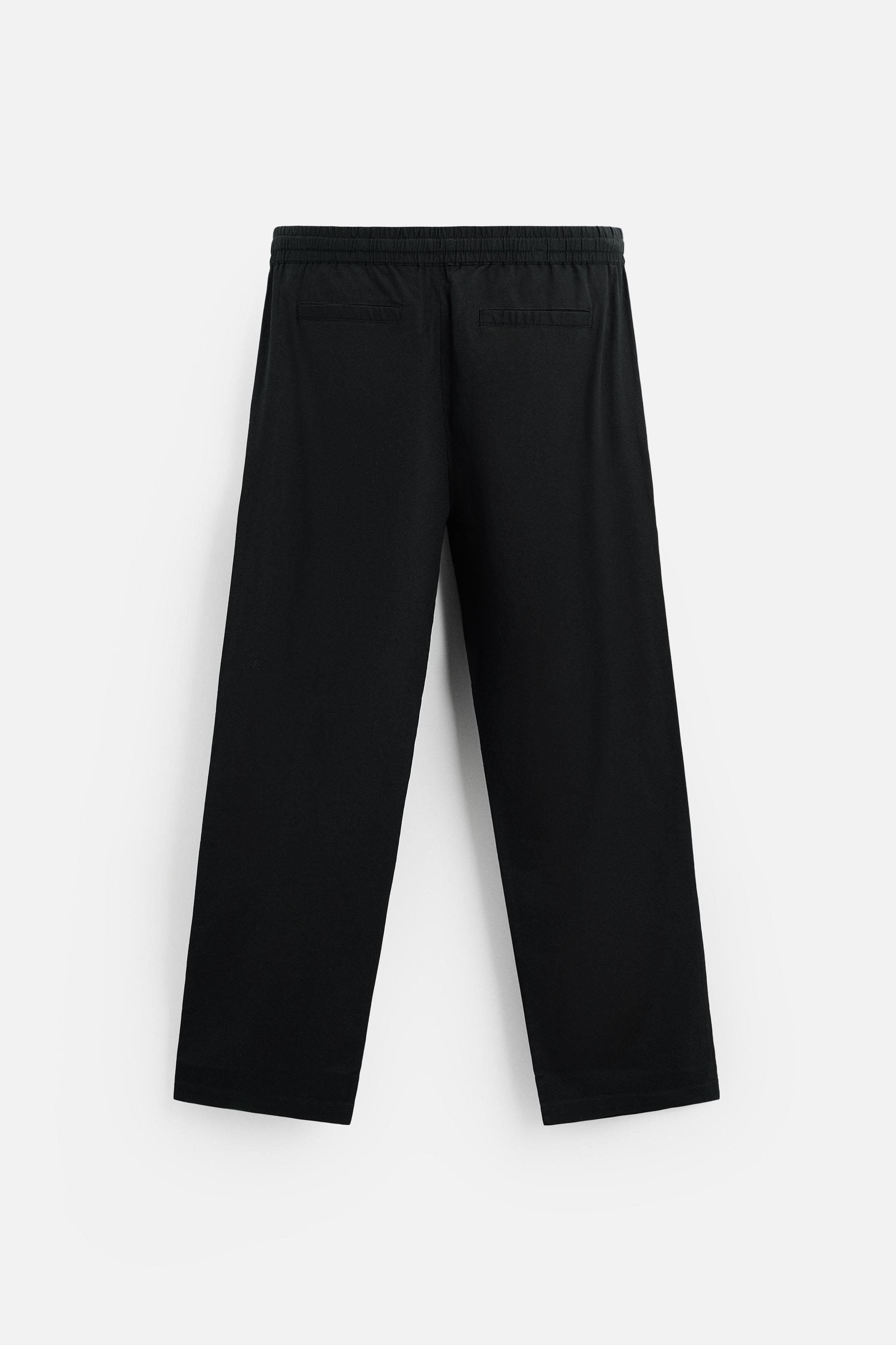 RELAXED FIT COTTON LINEN PANTS - Light beige | ZARA United
