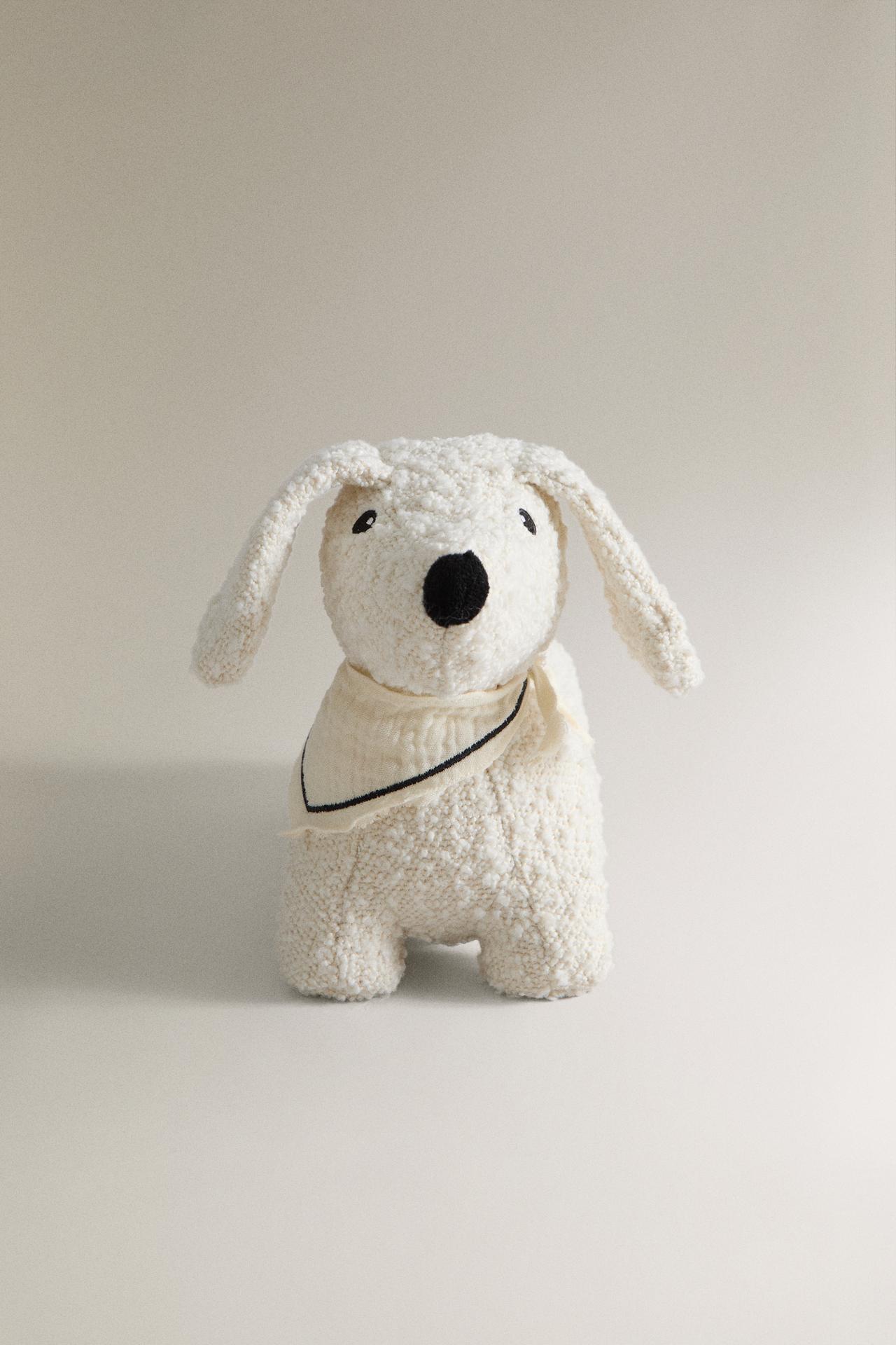 DOG DOORSTOP — Ecru