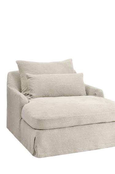 غلاف قطني للأريكة LOVESEAT 01 - بيج فاتح الخاص بـ Zara