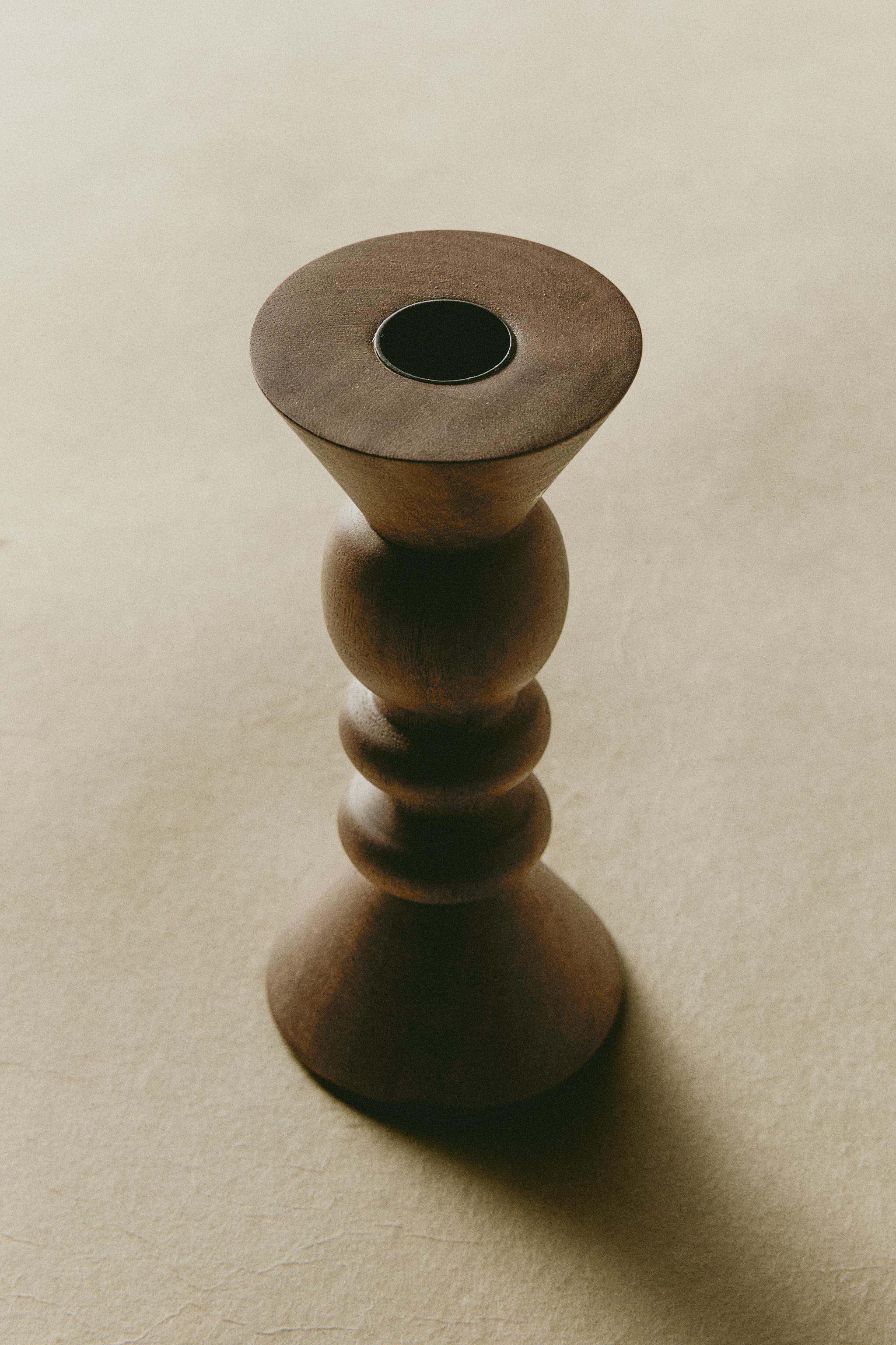 WOODEN CANDLESTICK