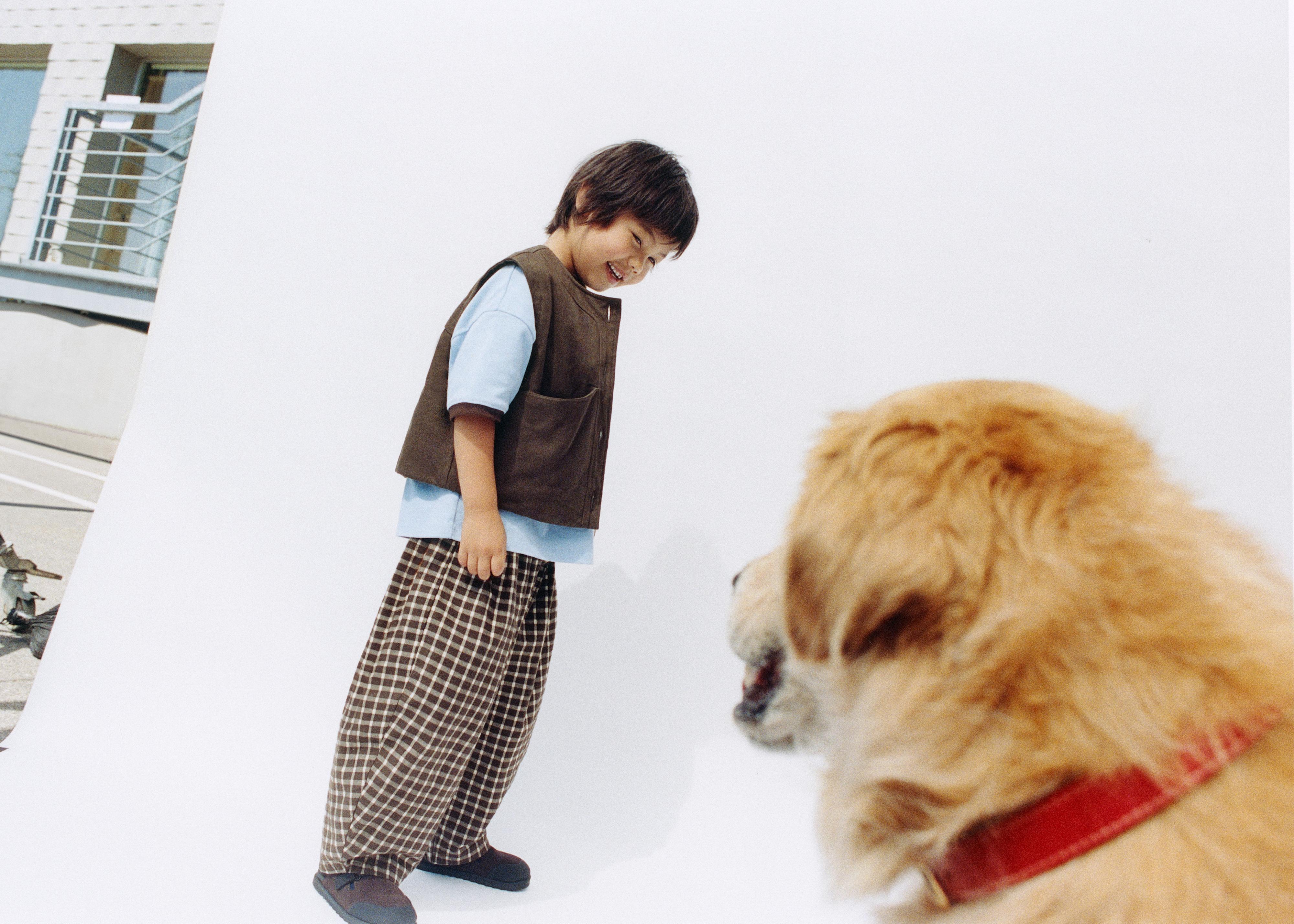 PLAID BAGGY PANTS — Chocolate