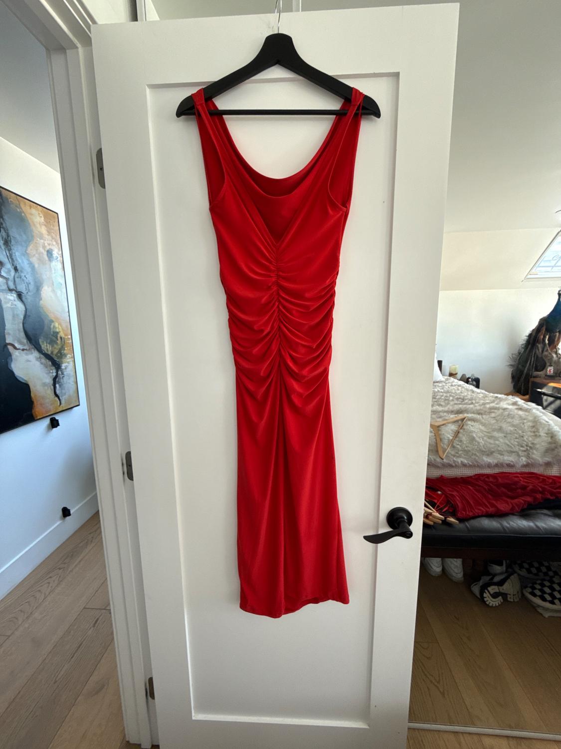DRAPED MIDI DRESS - Image 2