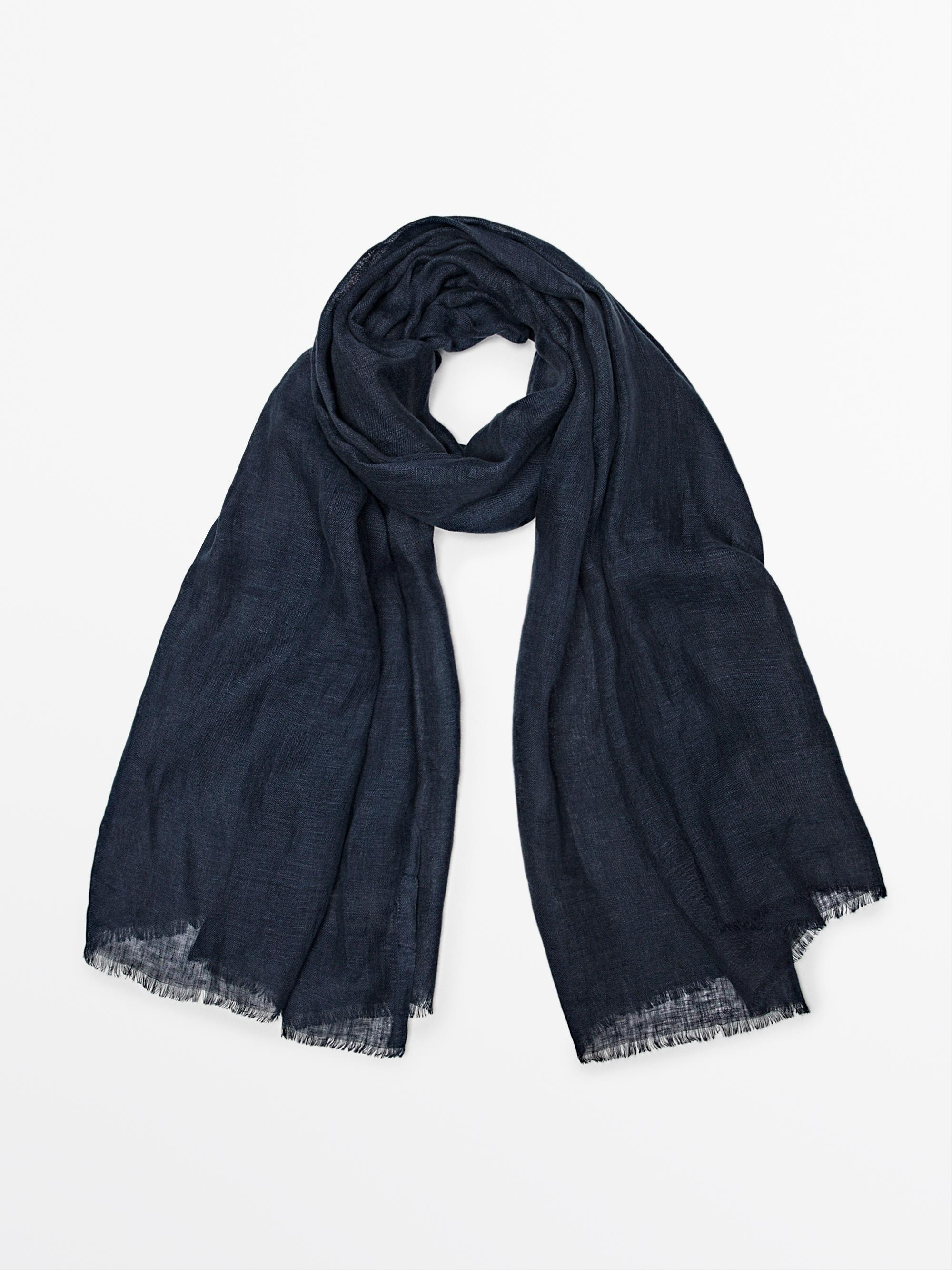 Foulard uni 100 % lin
