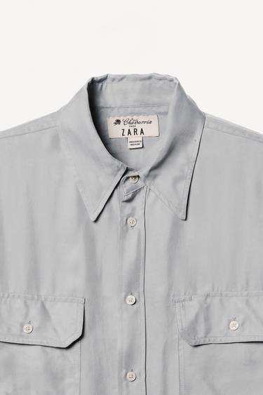 FLUID CUPRO - VISCOSE SHIRT WILLY CHAVARRIA X ZARA - Faded blue by Zara - Image 2