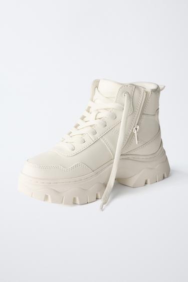 HIGH-TOP SNEAKERS WITH CHUNKY SOLE AND CHARMS - Beige by Zara - Image 2