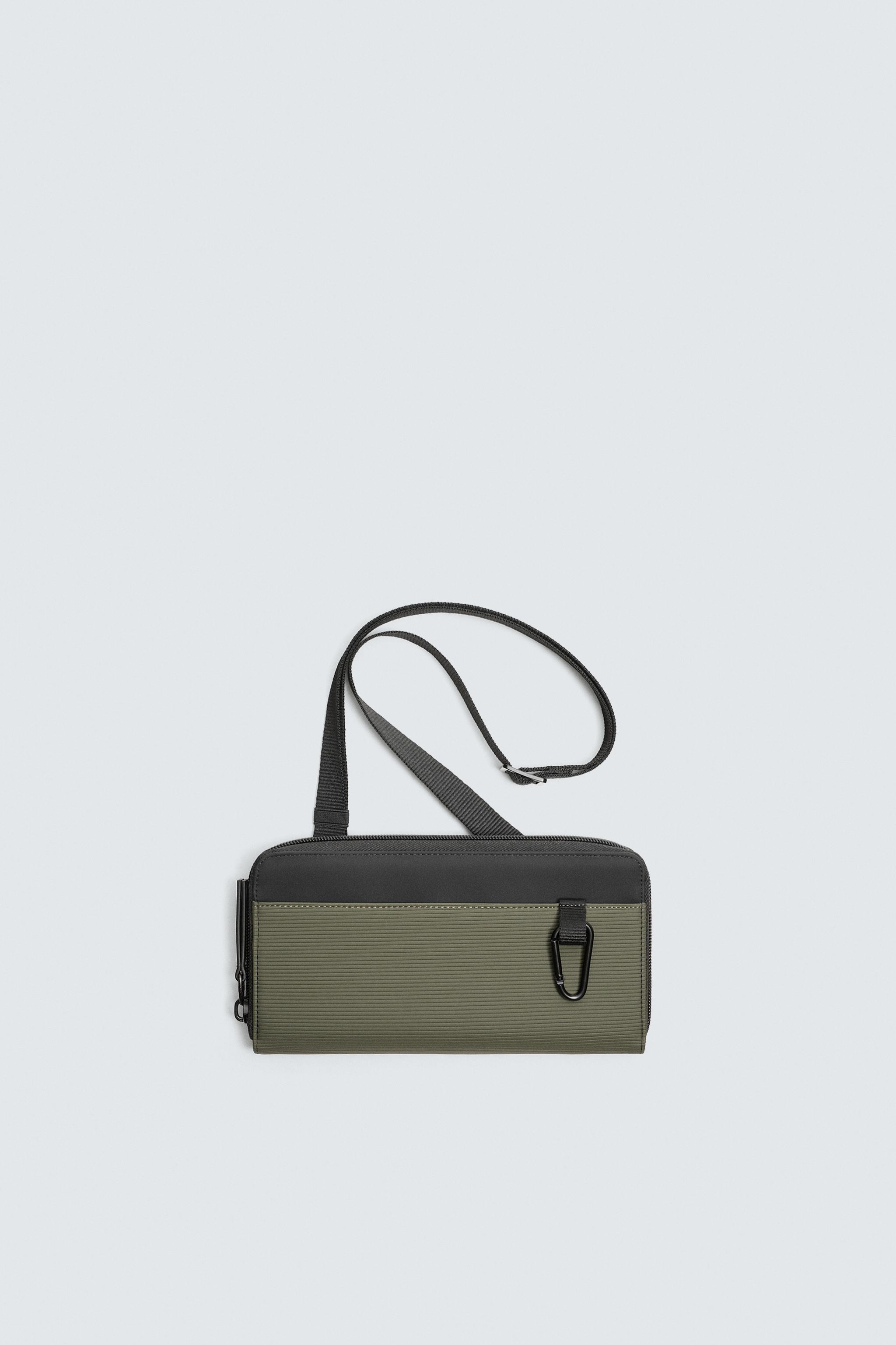 XL RUBBERIZED WALLET - Khaki Green | ZARA United States