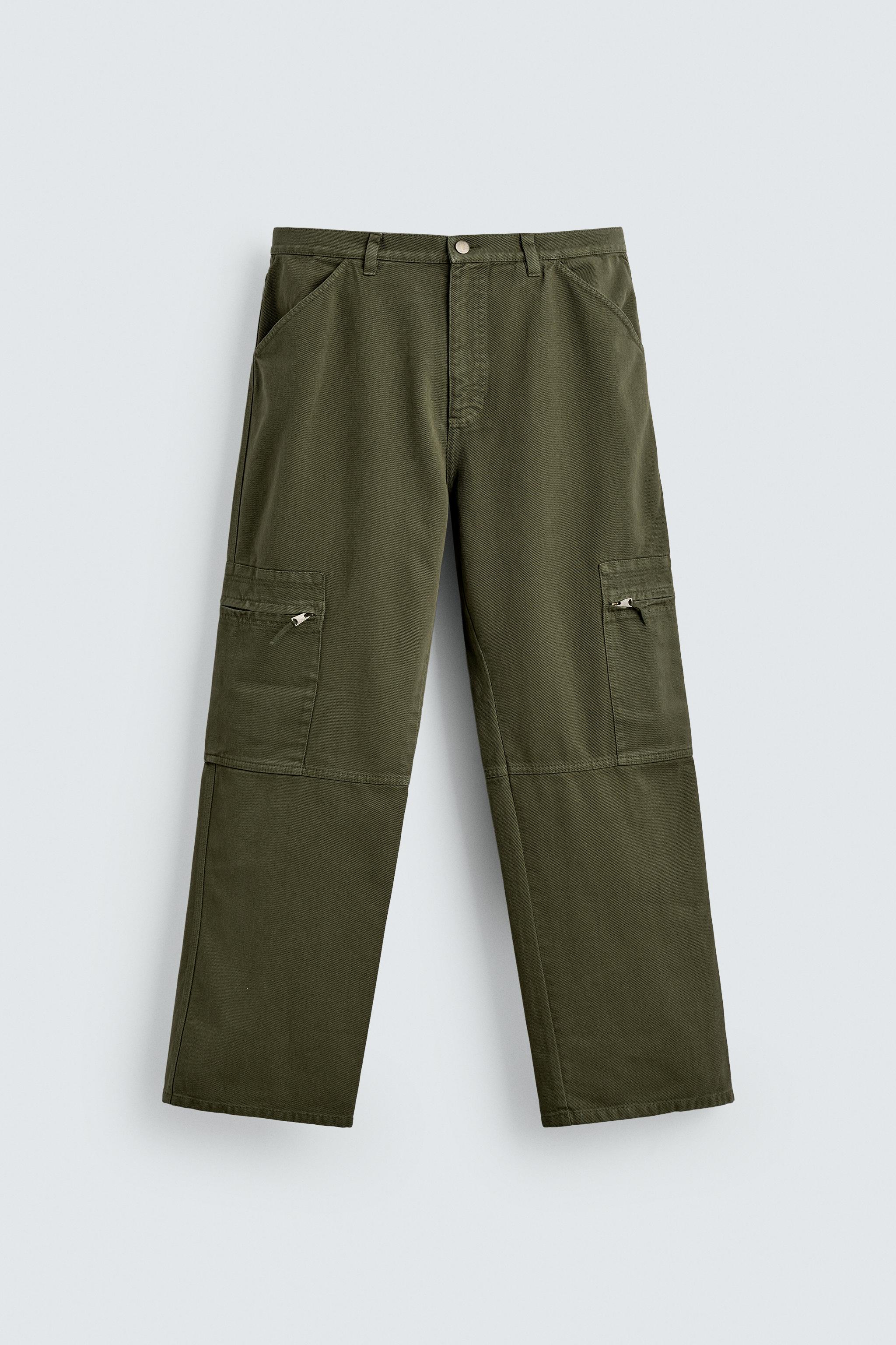 WASHED RELAXED FIT CARGO PANTS