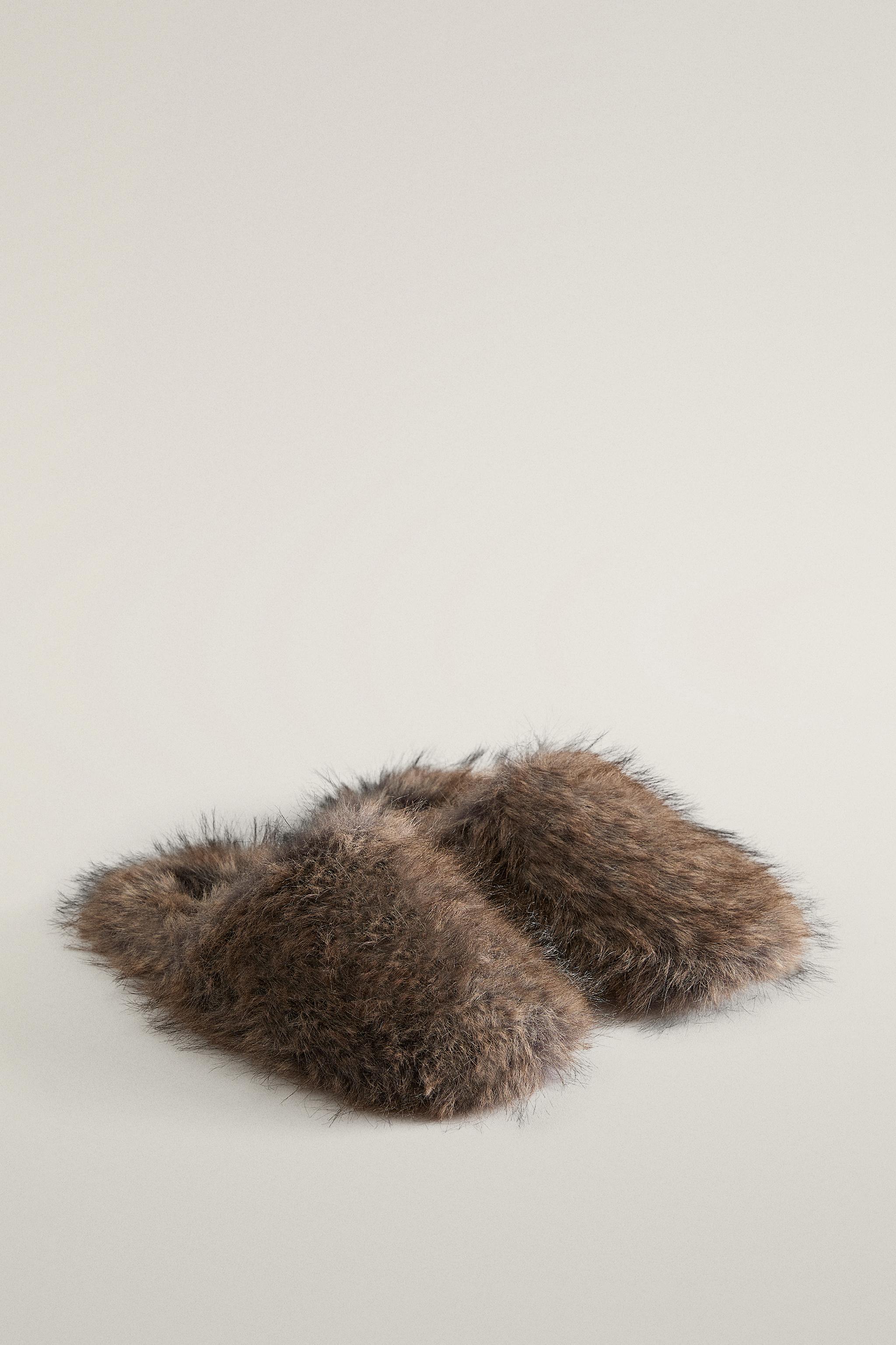 MARLED FAUX FUR SLIPPERS