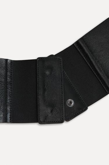 CEINTURE LARGE EN CUIR 50E ANNIVERSAIRE - Noir de Zara - Image 1