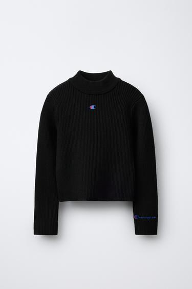CHAMPION ® X ZARA RIBBED HIGH NECK SWEATER - Black by Zara