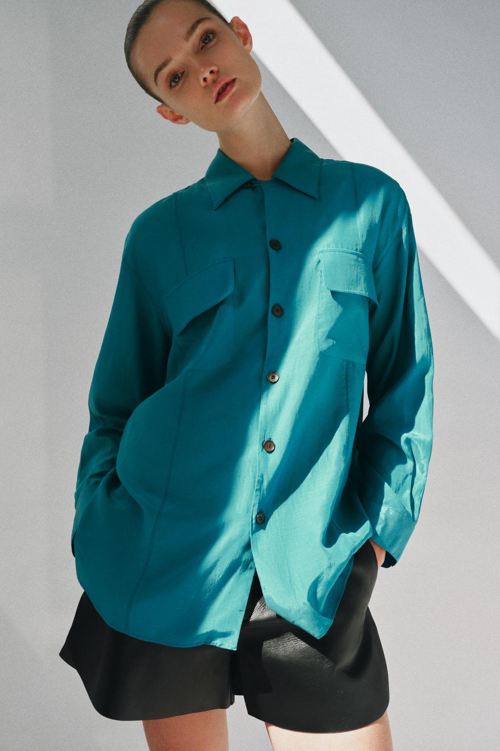 FLOWY POCKET SHIRT ZW COLLECTION - image 2