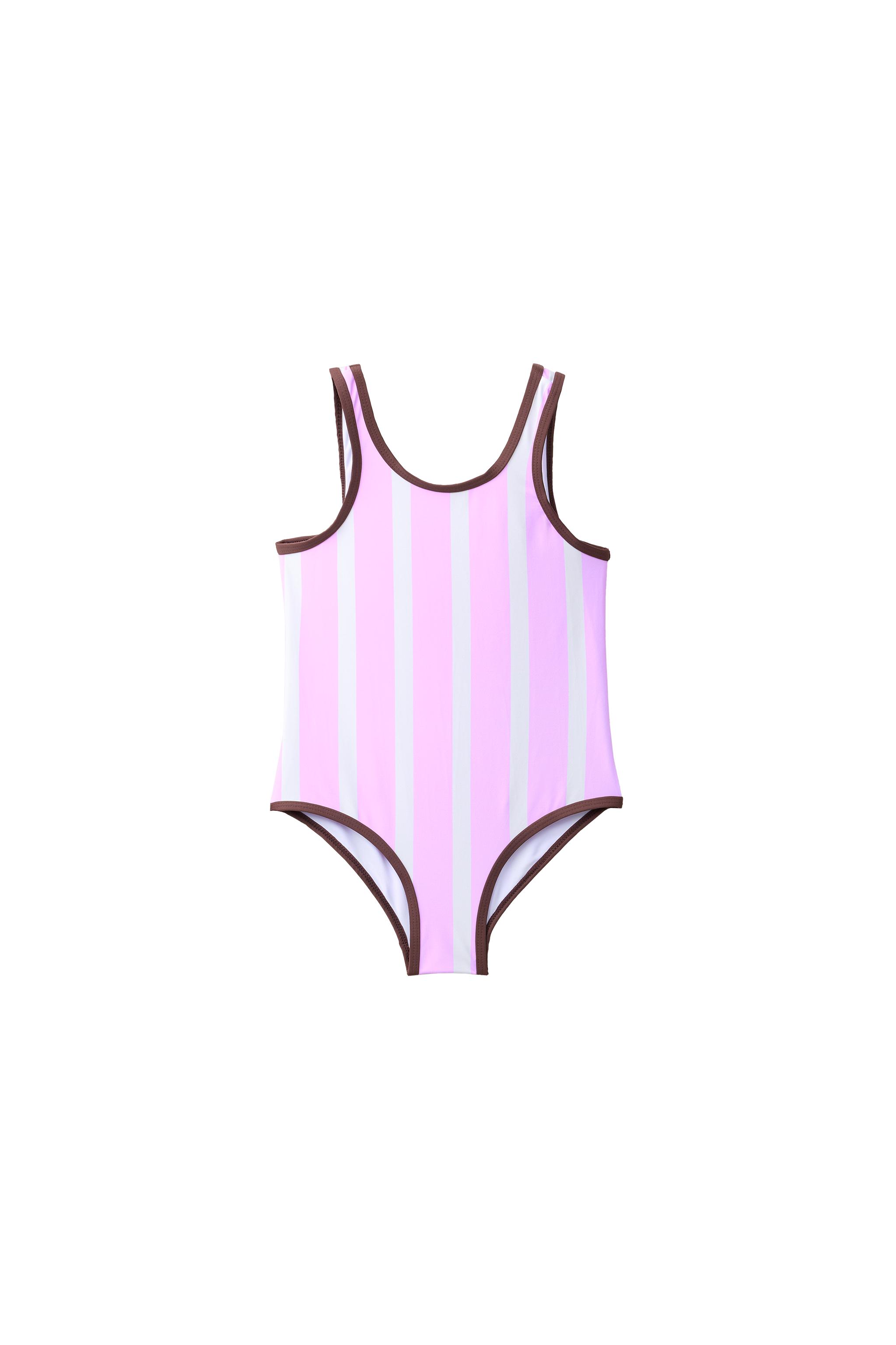 Plage PP（Pake plage） AGES 6-14 / PUKAS SURF STRIPED SWIMSUIT - Pink | ZARA Spain