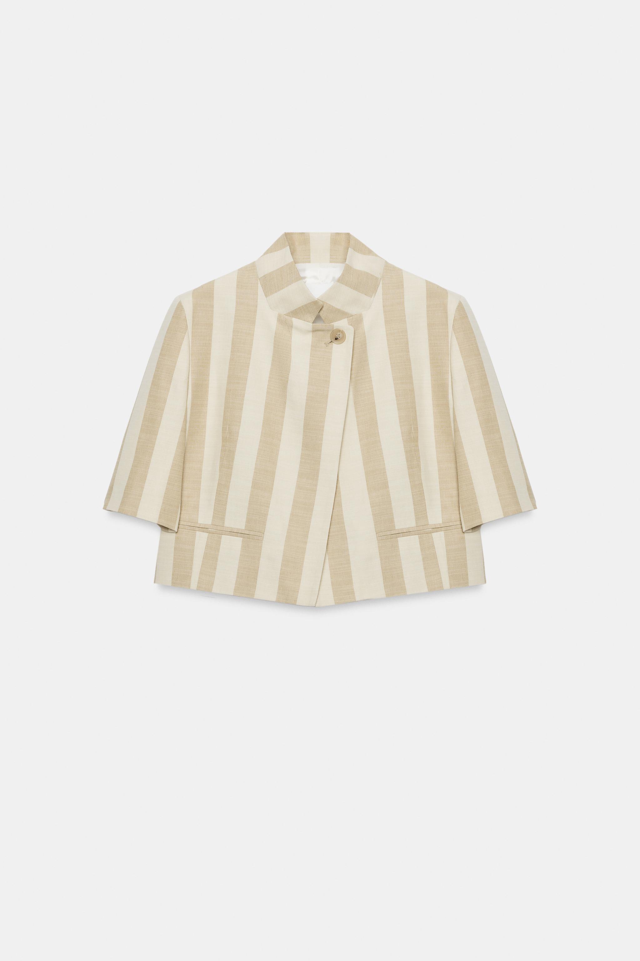 ZW COLLECTION SHORT SLEEVE CROPPED BLAZER