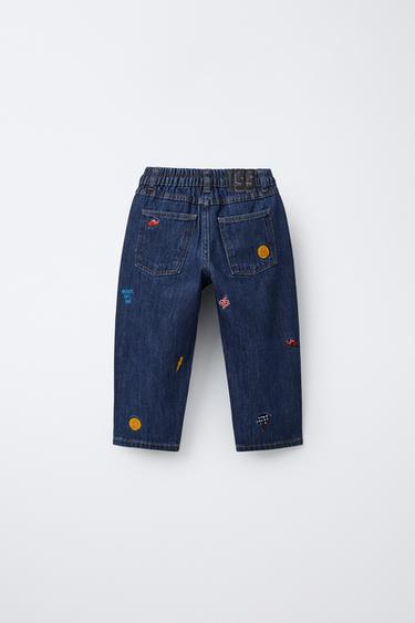 JEANS BAGGY BORDADOS CARS RAYO MCQUEEN © DISNEY - Azul de Zara