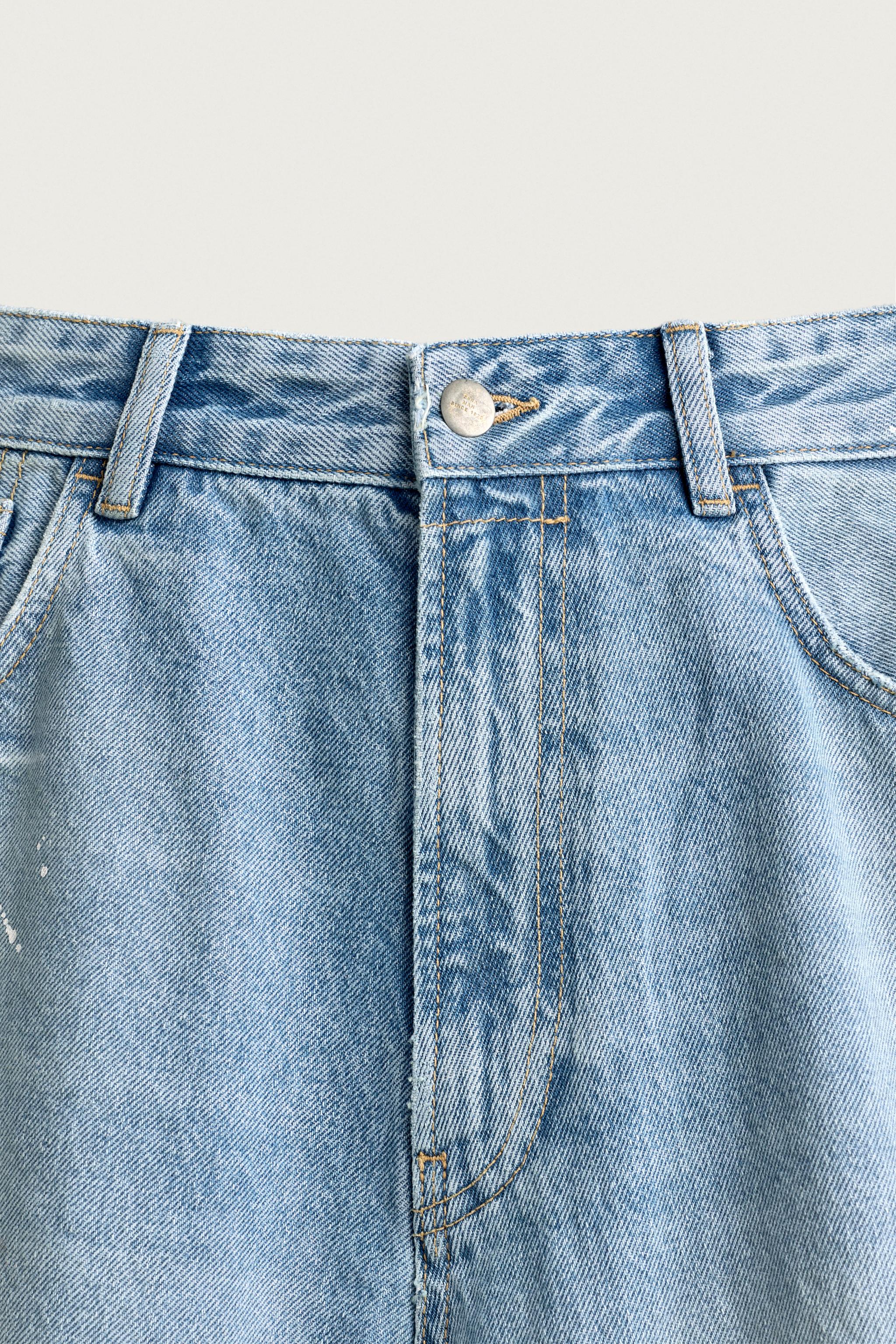 Zara DISTRESSED BAGGY FIT JEAN görsel 8