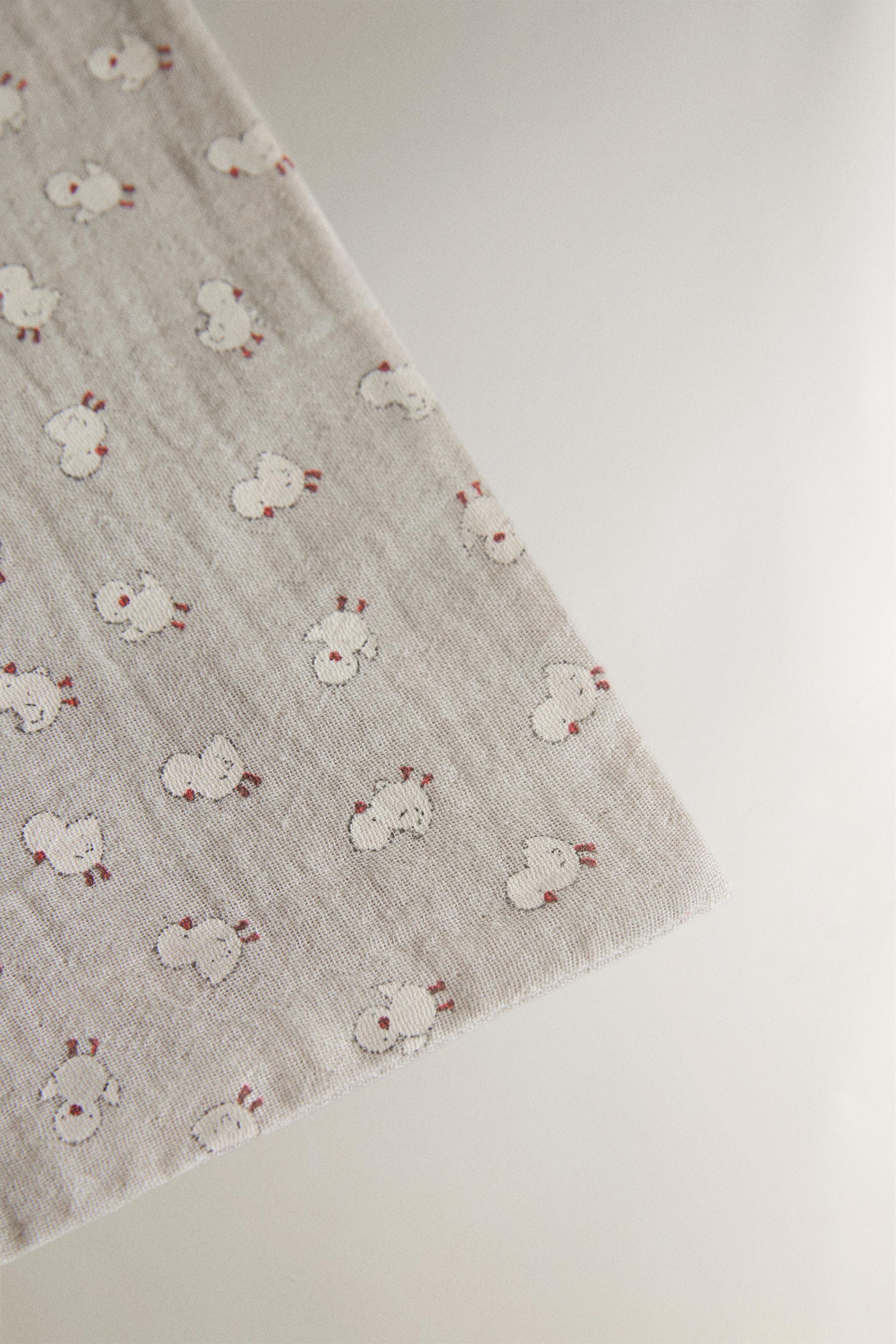 ENSEMBLE DRAPS BÉBÉ COTON GAZE POUSSINS