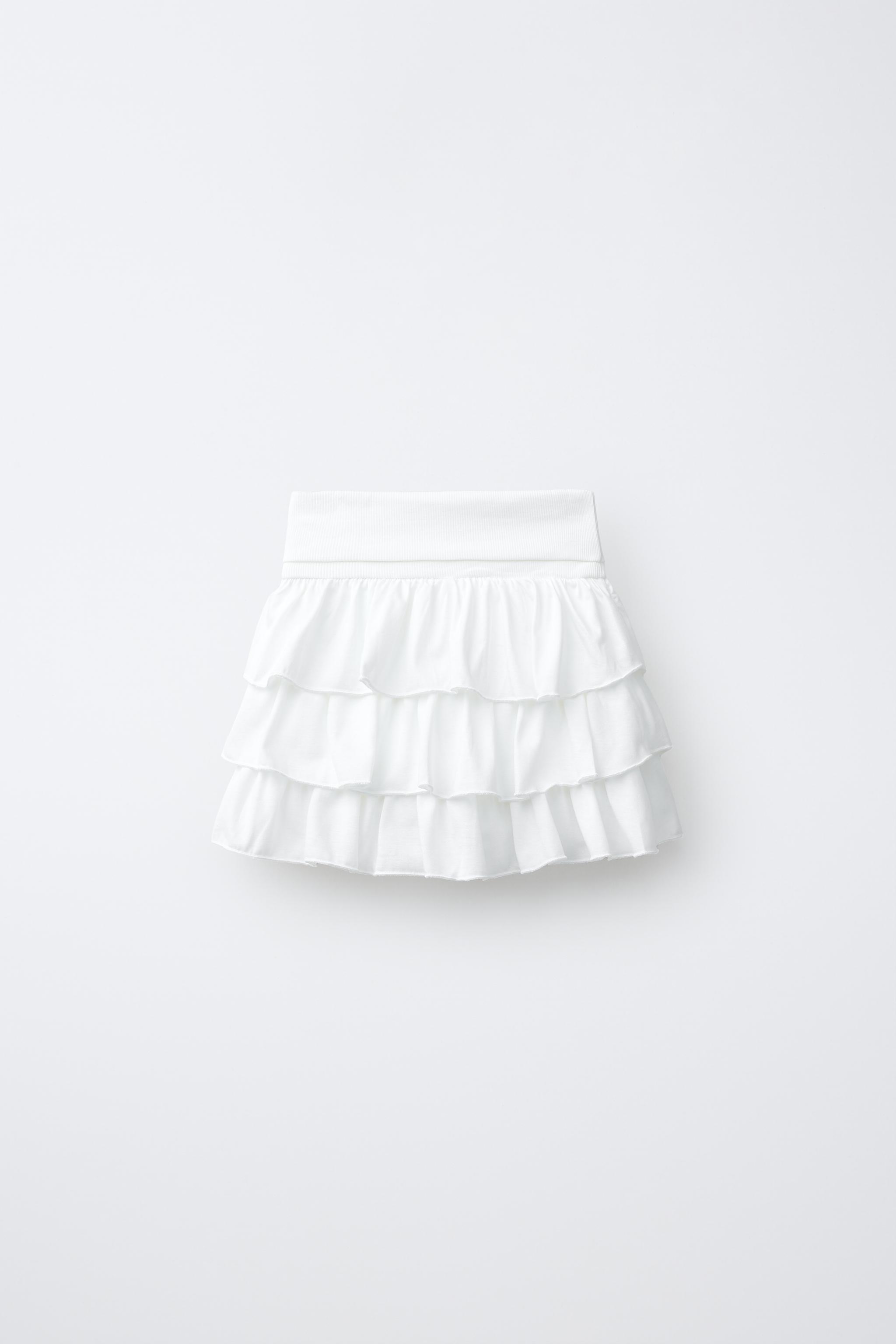 RUFFLED STRIPED SKORT
