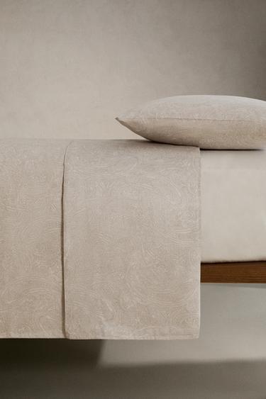 PAISLEY SATEEN DUVET COVER - Light grey by Zara - Image 2