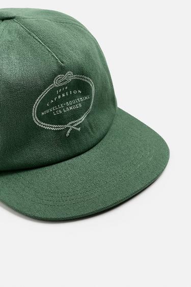 WASHED CAP WITH COMBINED PRINT - Green by Zara - Image 2