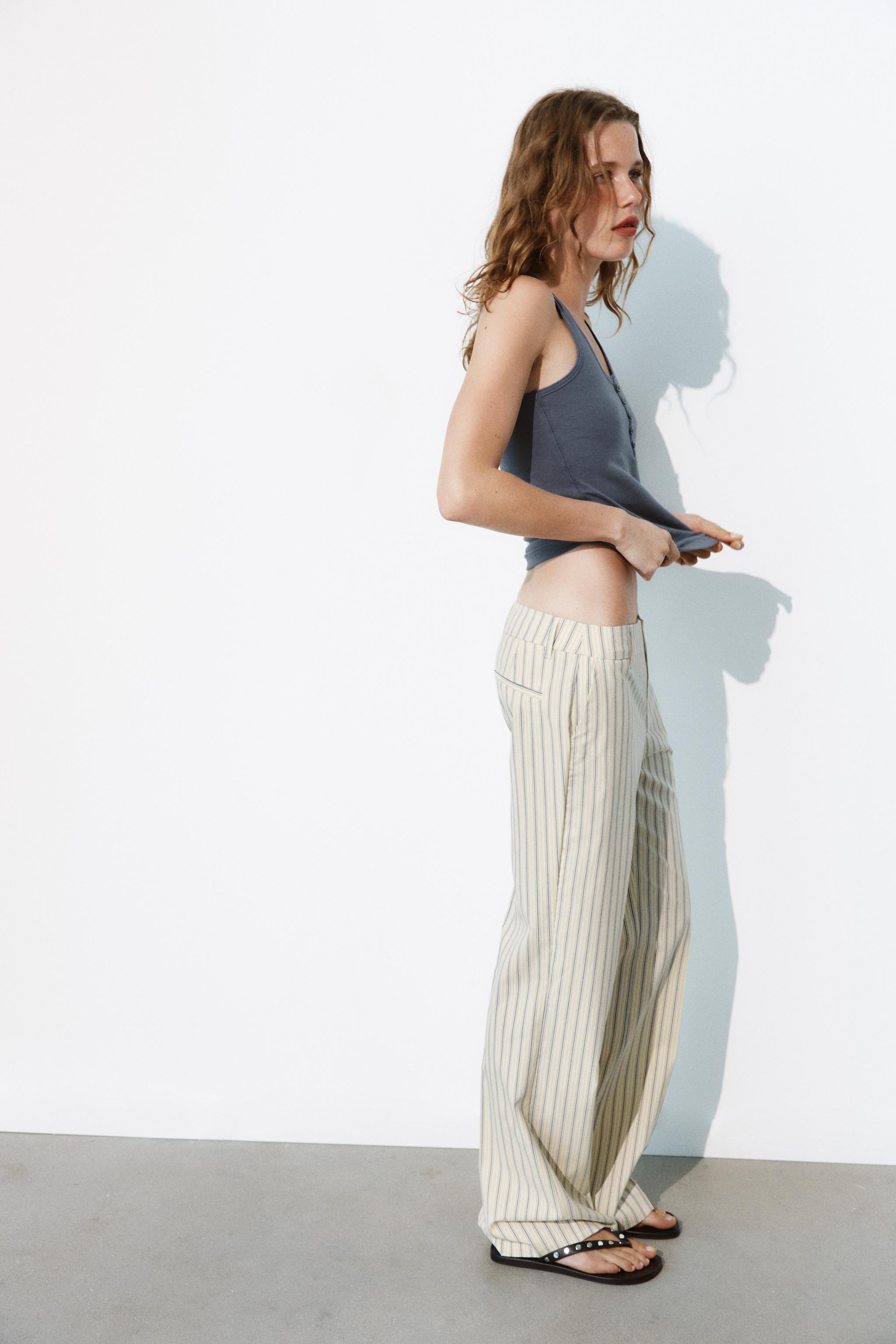 LOW-RISE STRAIGHT LEG PANTS - Black | ZARA Canada