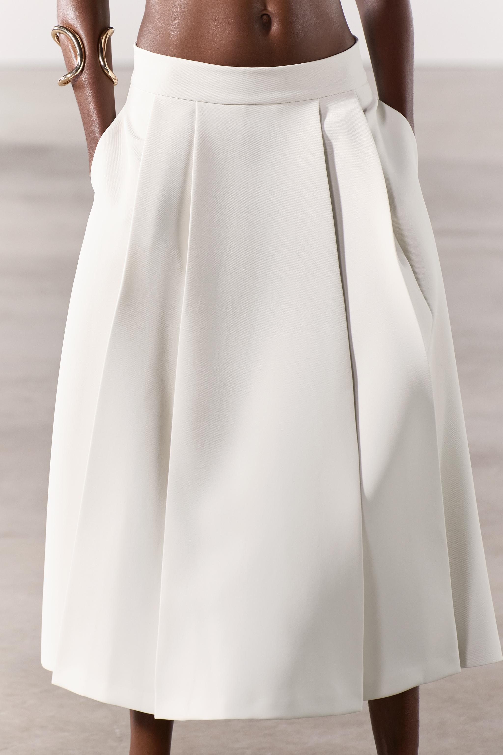 Mid length 2024 silk skirt