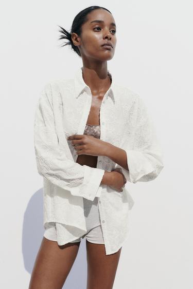 BOMBER JACKET WITH POCKETS - White by Zara - Image 0