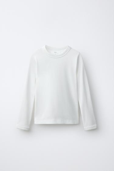 RIBBED T-SHIRT - White by Zara - Image 0