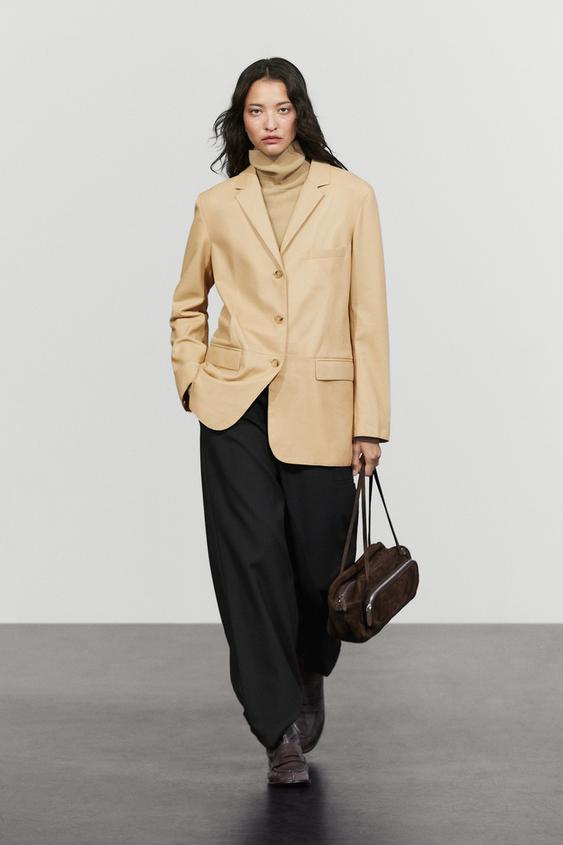 Americana piel napa - Amarillo de Zara - Imagen 0