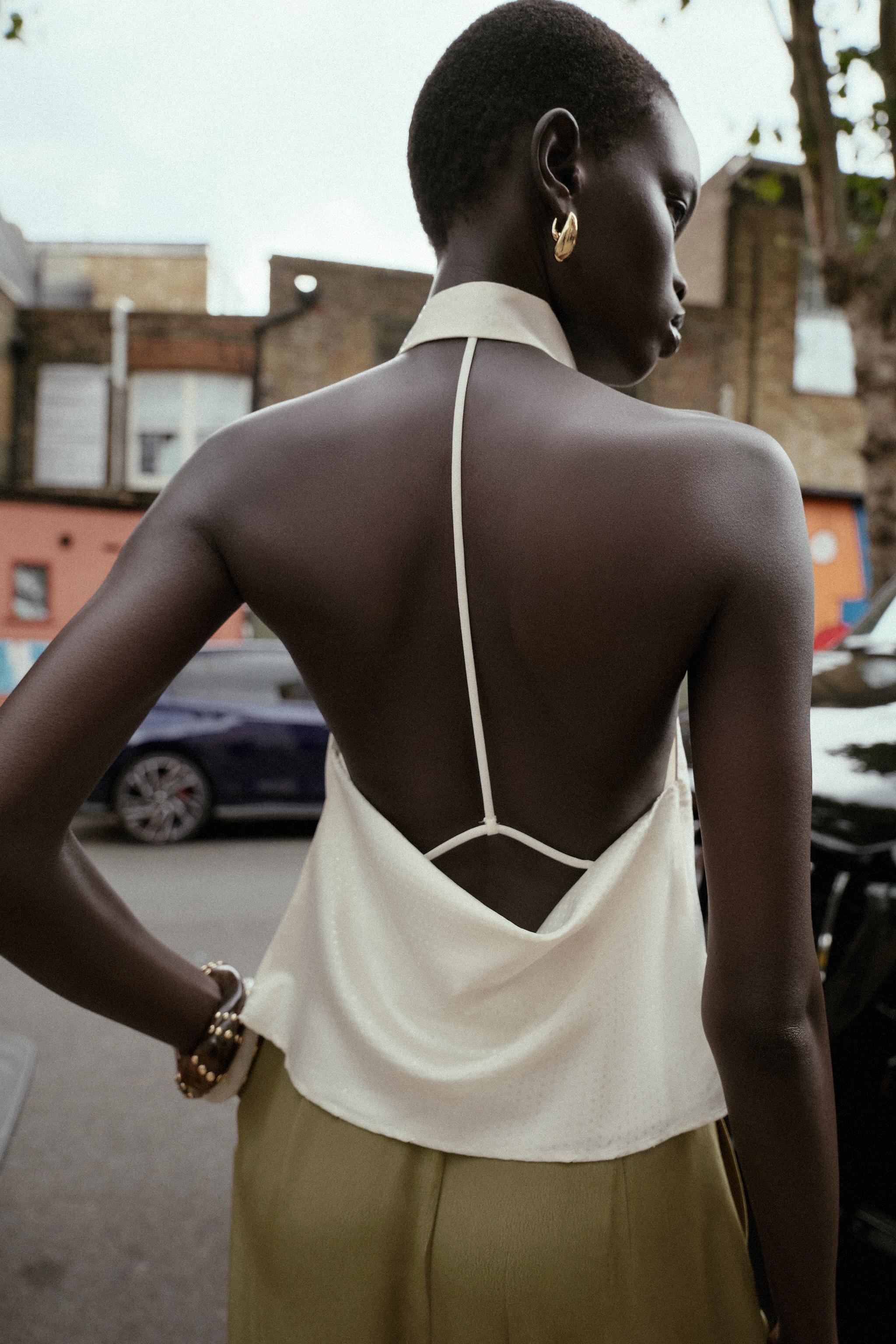 Top Halter Espalda Zara Tops Espalda Al Aire Zara Tops Nwt Zara