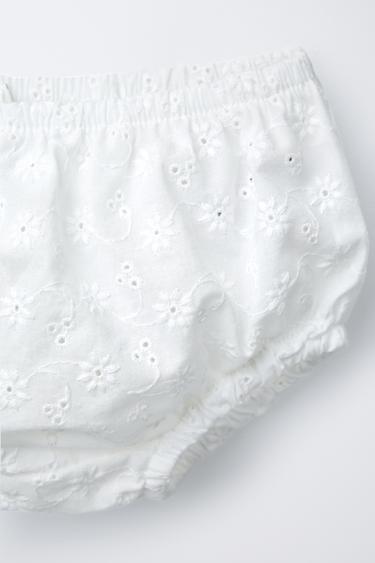 DRESS AND BRIEFS WITH SWISS EMBROIDERY - White by Zara - Image 3