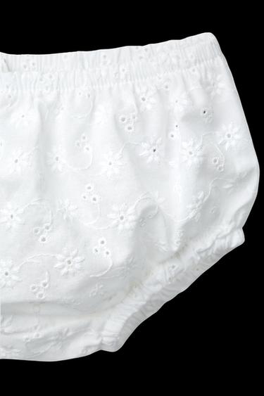 SWISS EMBROIDERY DRESS AND KNICKERS - White by Zara